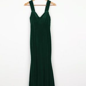 Remember the Night Emerald Green Velvet Maxi Dress